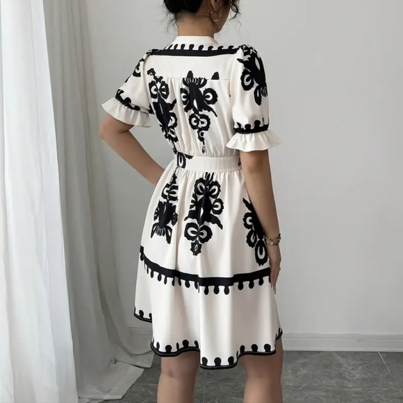 3/$30 Elegant Black and White Dress - Picture 5 of 8